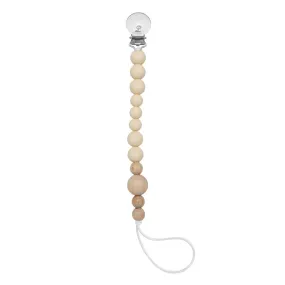 Loulou Lollipop pacifier clip wheat beige