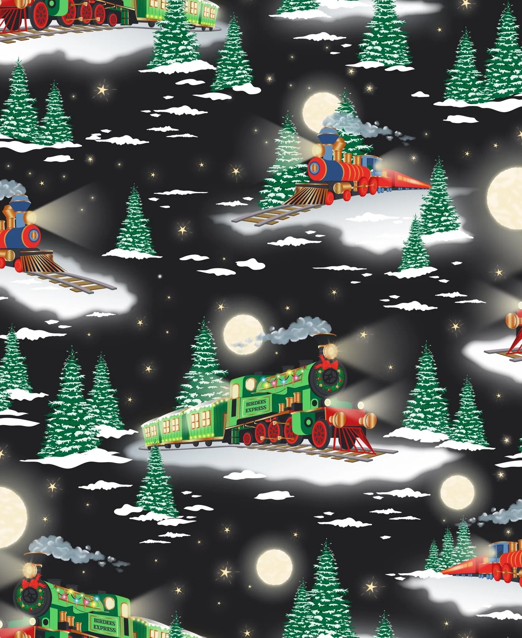 Magical Midnight Express Trains Convertible Footie (NB-3T)