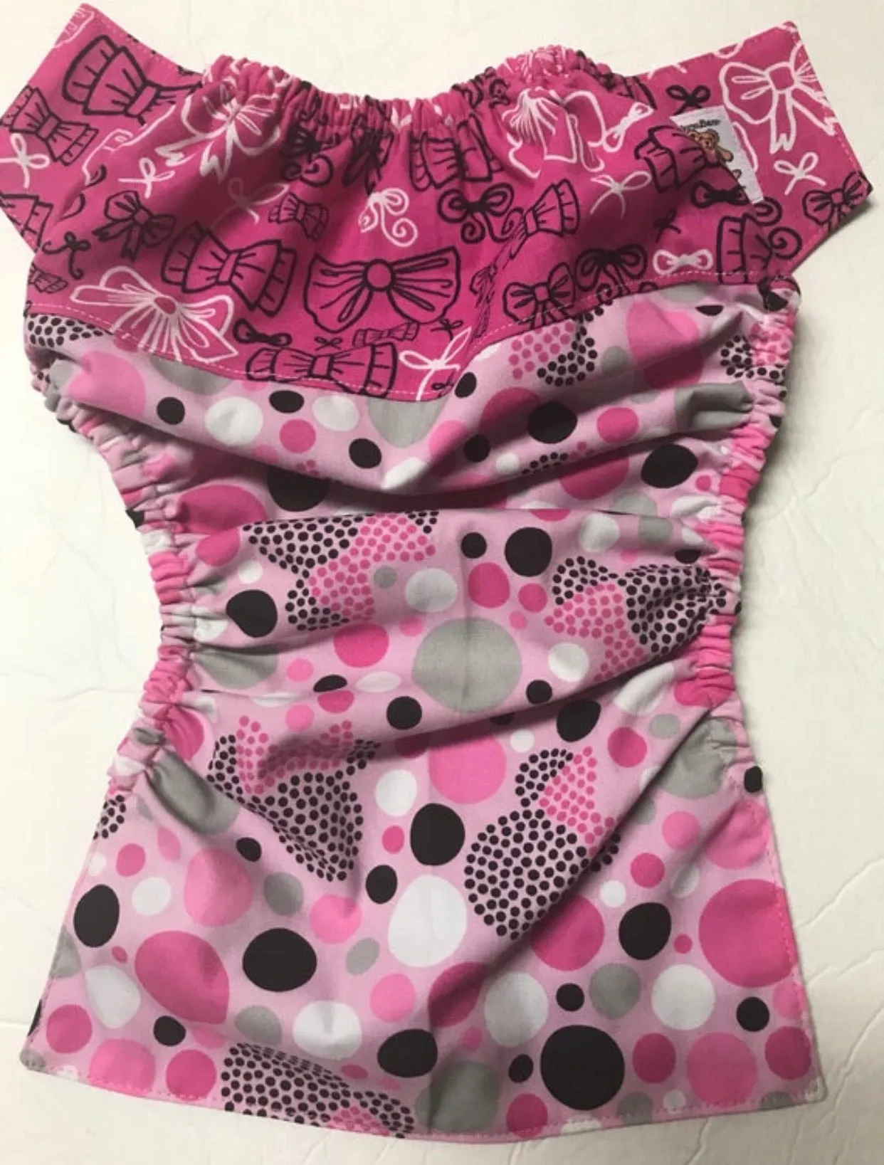 MamaBear Cotton Waterproof Diaper Cover, Wrap One Size Fits All - Minnie Mouse & Bows