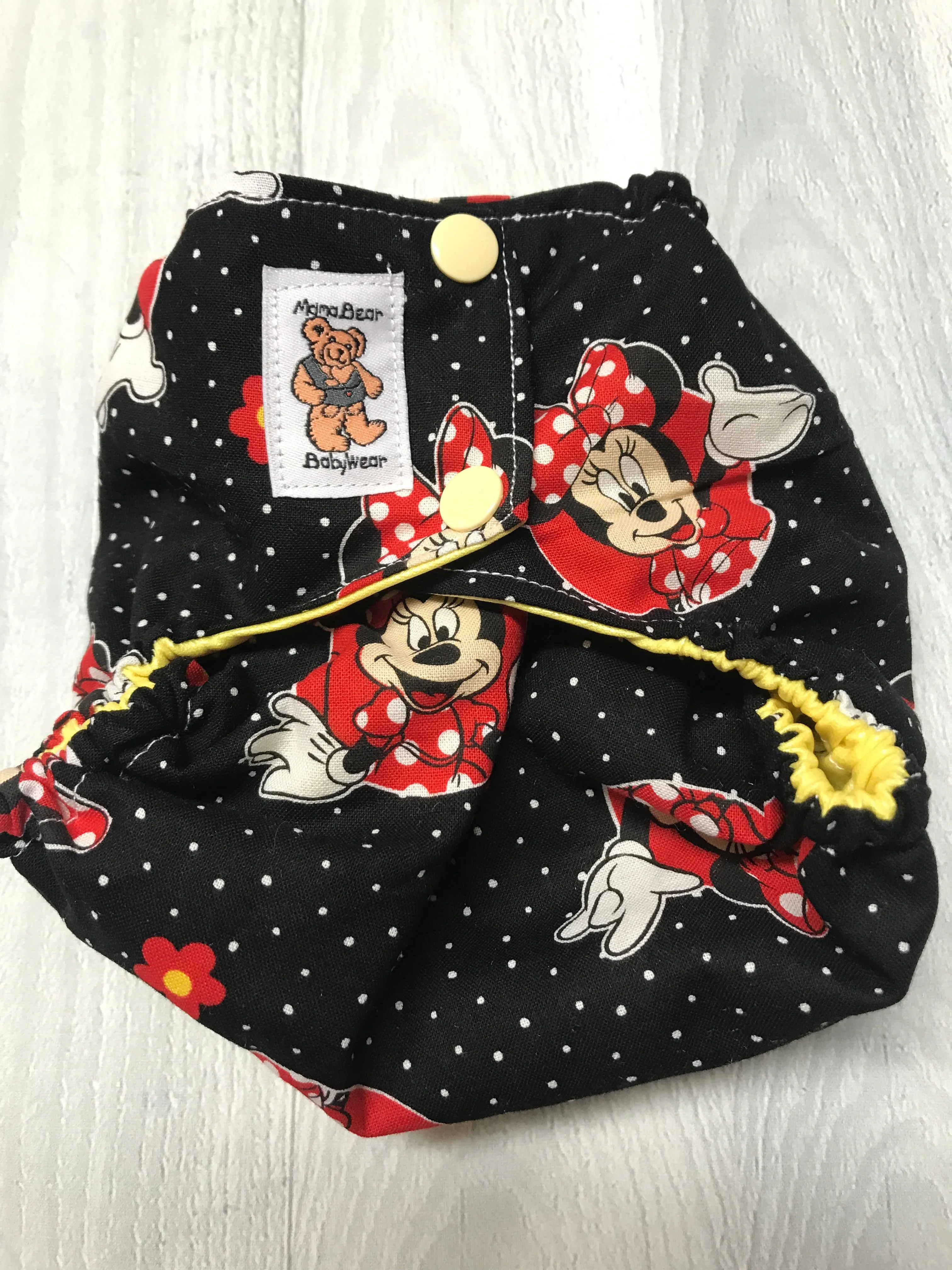 MamaBear Cotton Waterproof Diaper Cover, Wrap One Size Fits All - Minnie Mouse