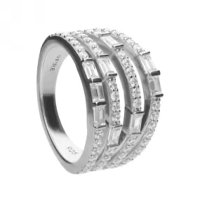 Multiband Statement Baguette Ring R3782