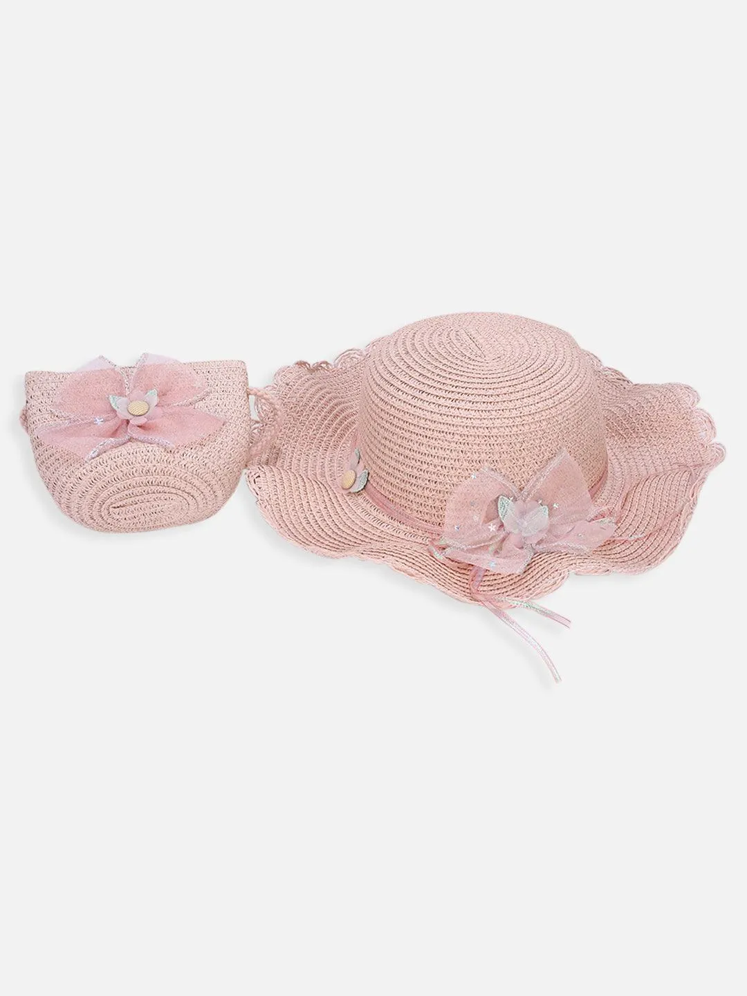 One Friday Pink Solid Cap With Bag