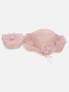 One Friday Pink Solid Cap With Bag
