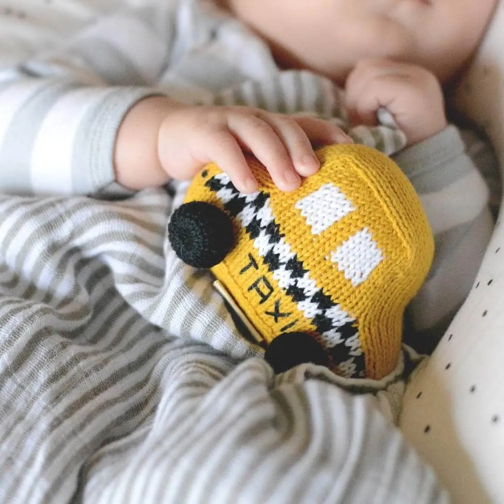 Organic Baby Gift Set - Infant Onesie, Bib, Rattle | New York City Print
