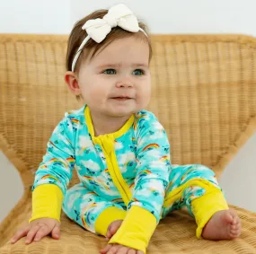 Over the Rainbow & Butterflies Convertible Footie (NB-3T)