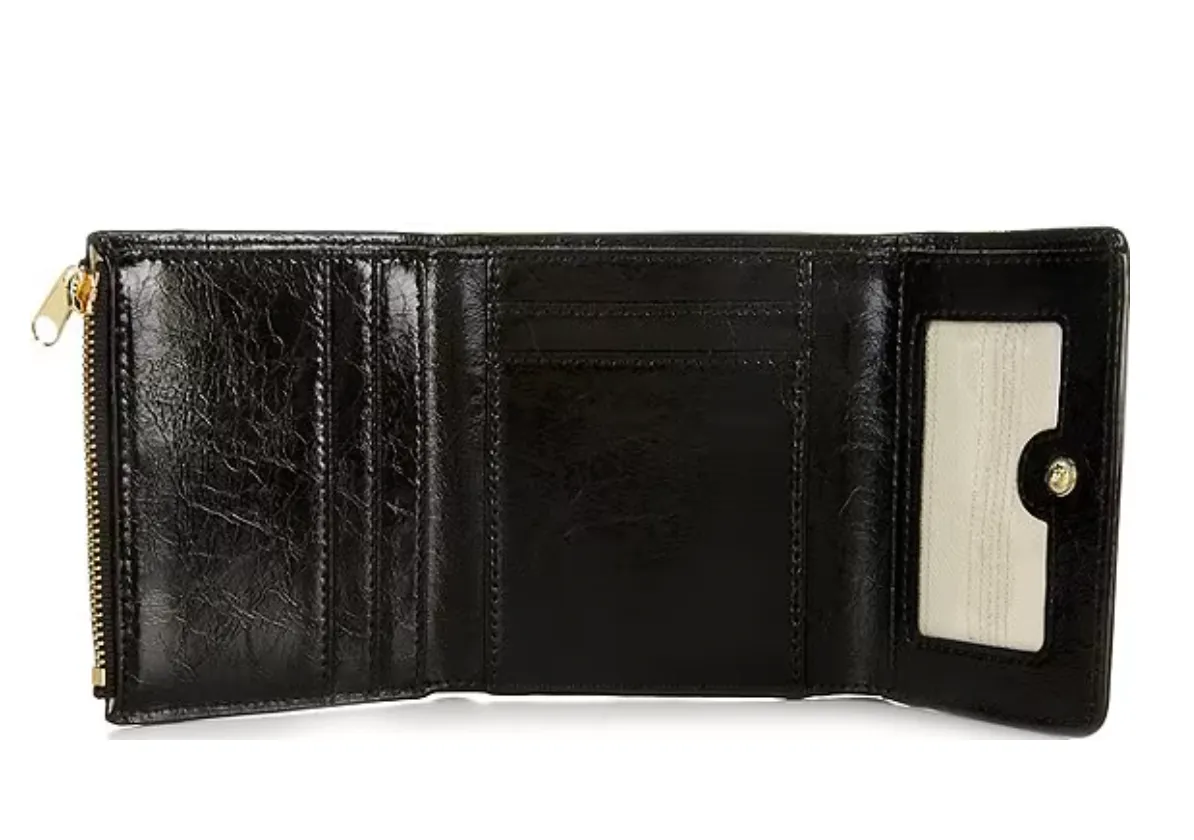 Perfect Wallet Crinkled Leather Leather Black OS