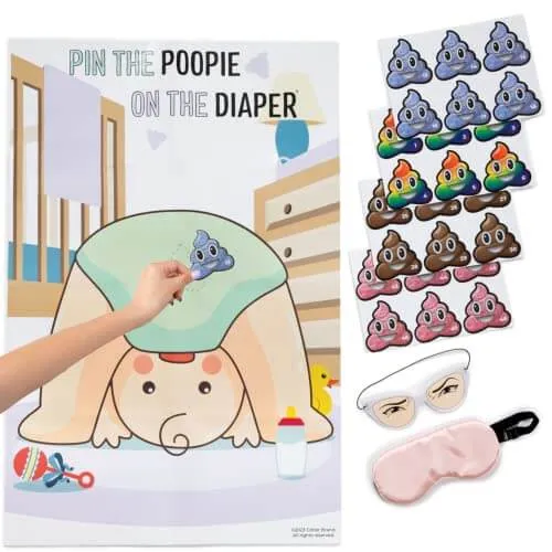 Pin The Poopie On The Diaper Game - Light