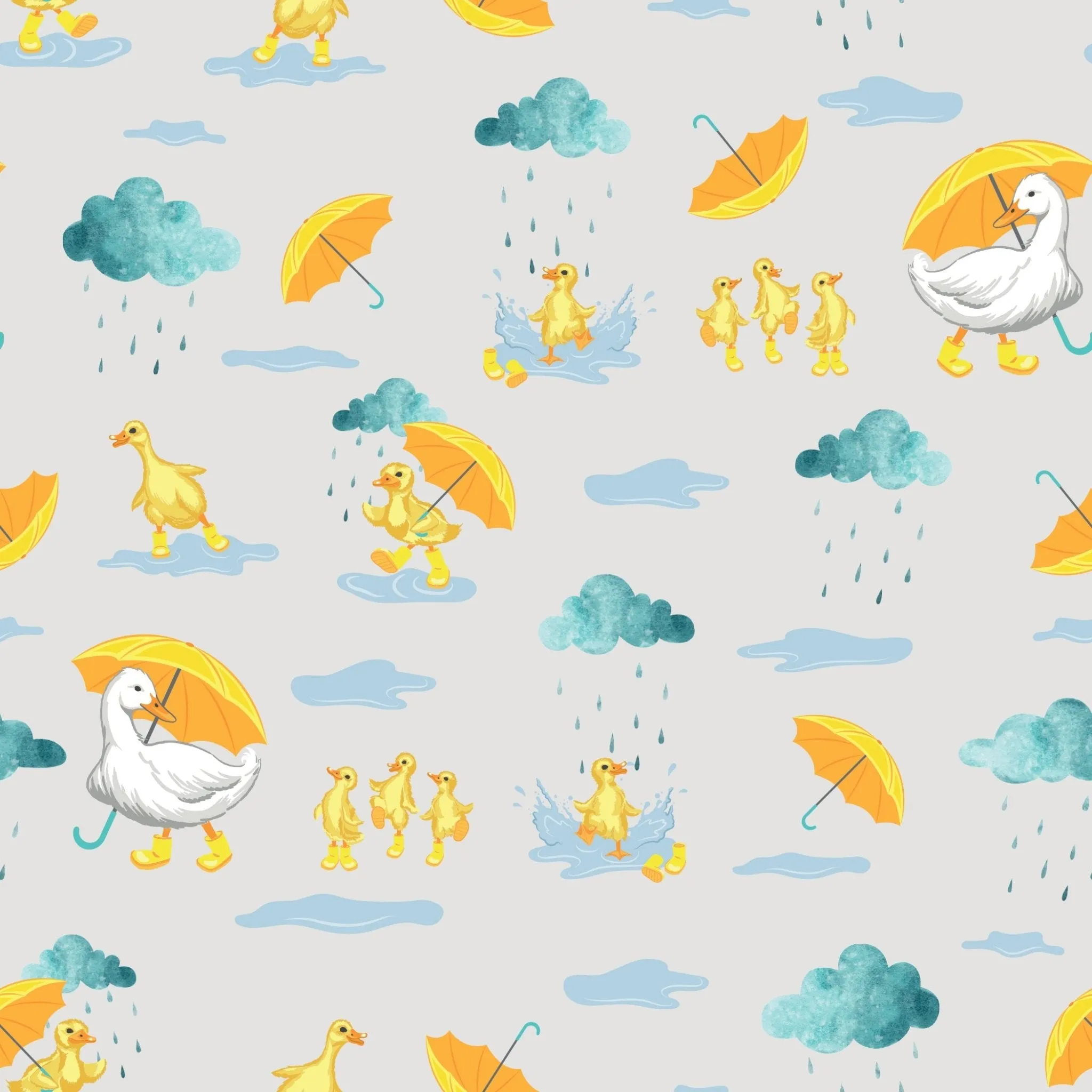 Playing in the Rain Duckies Convertible Footie (NB-3T)