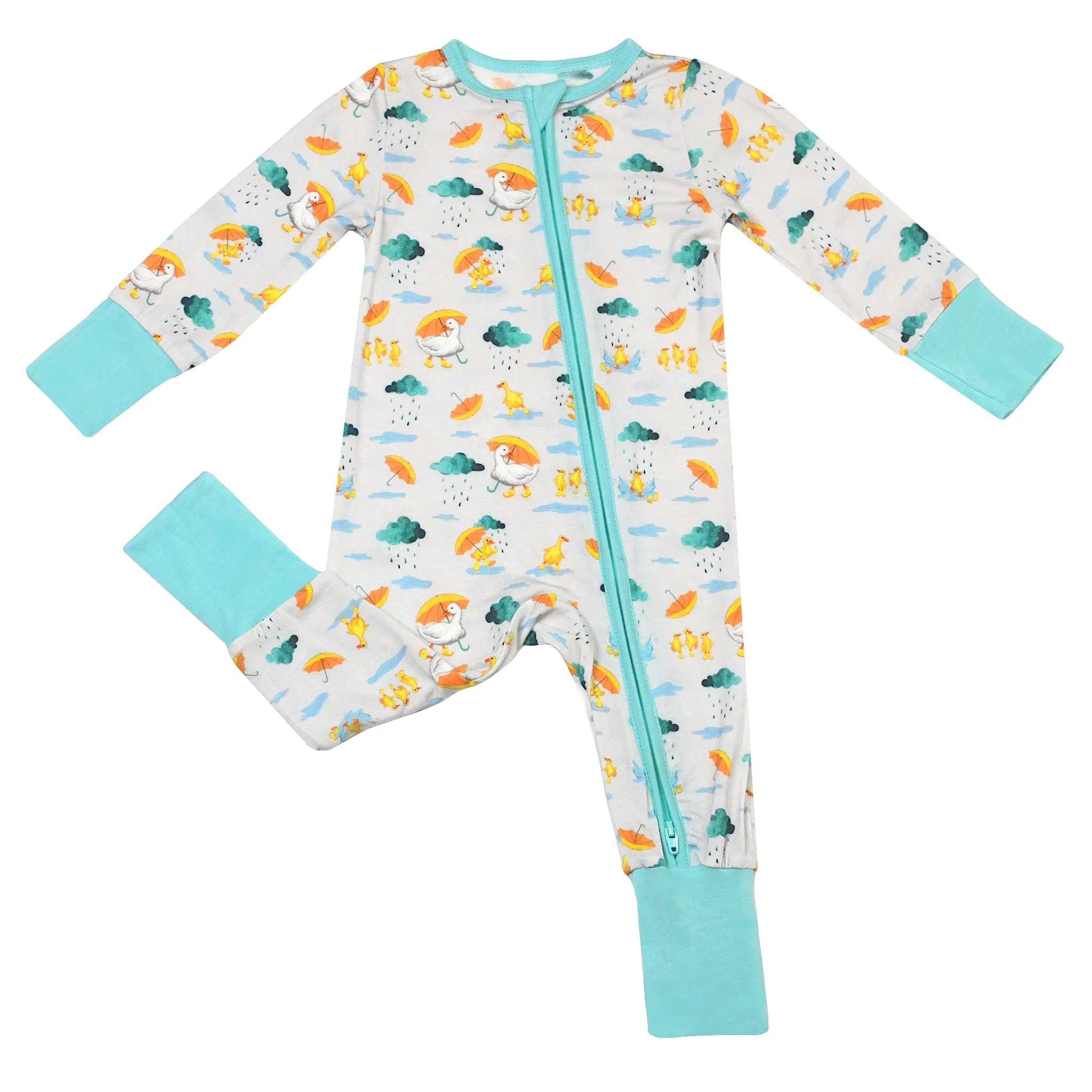 Playing in the Rain Duckies Convertible Footie (NB-3T)