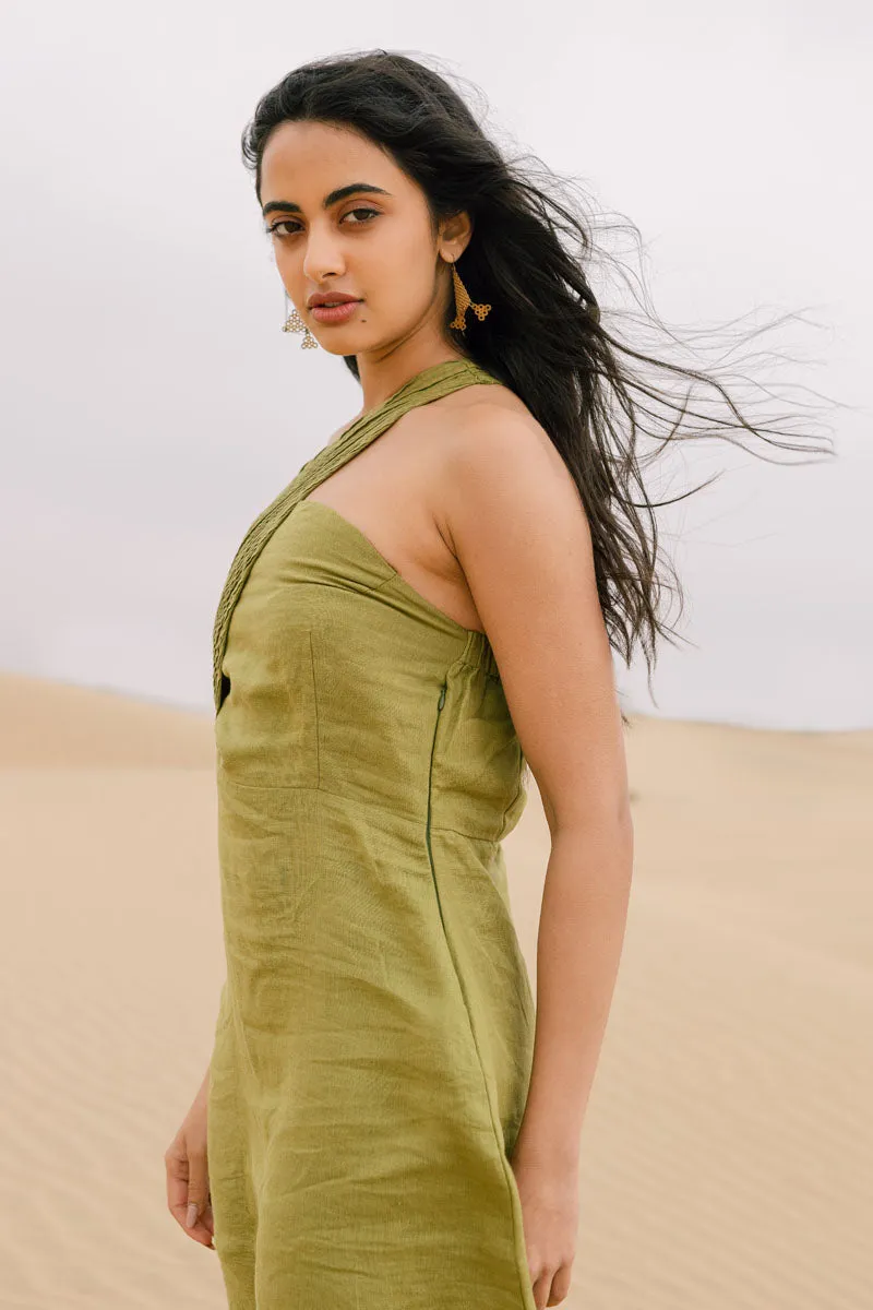Pleated One Shoulder Dress