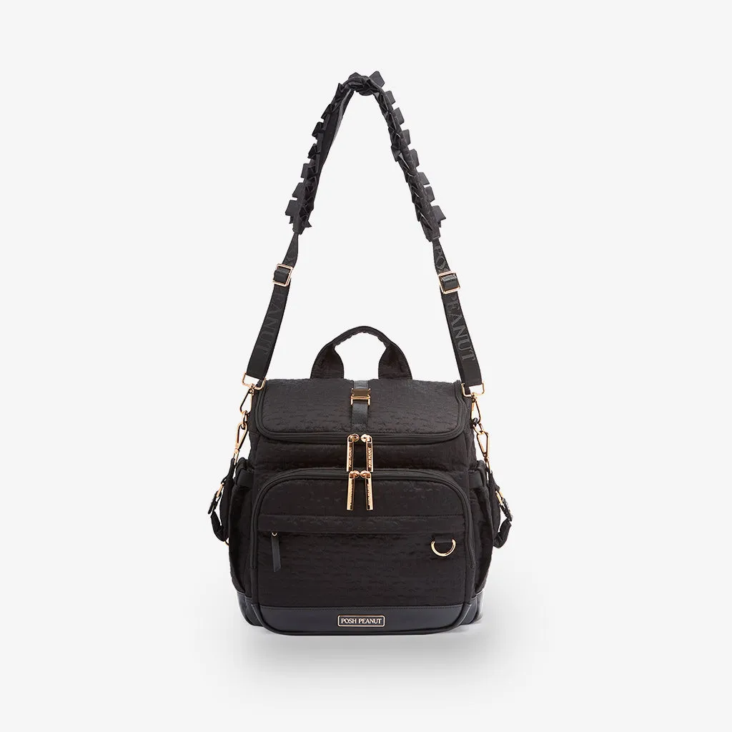 Posh Quilted Ruffled Shoulder Strap