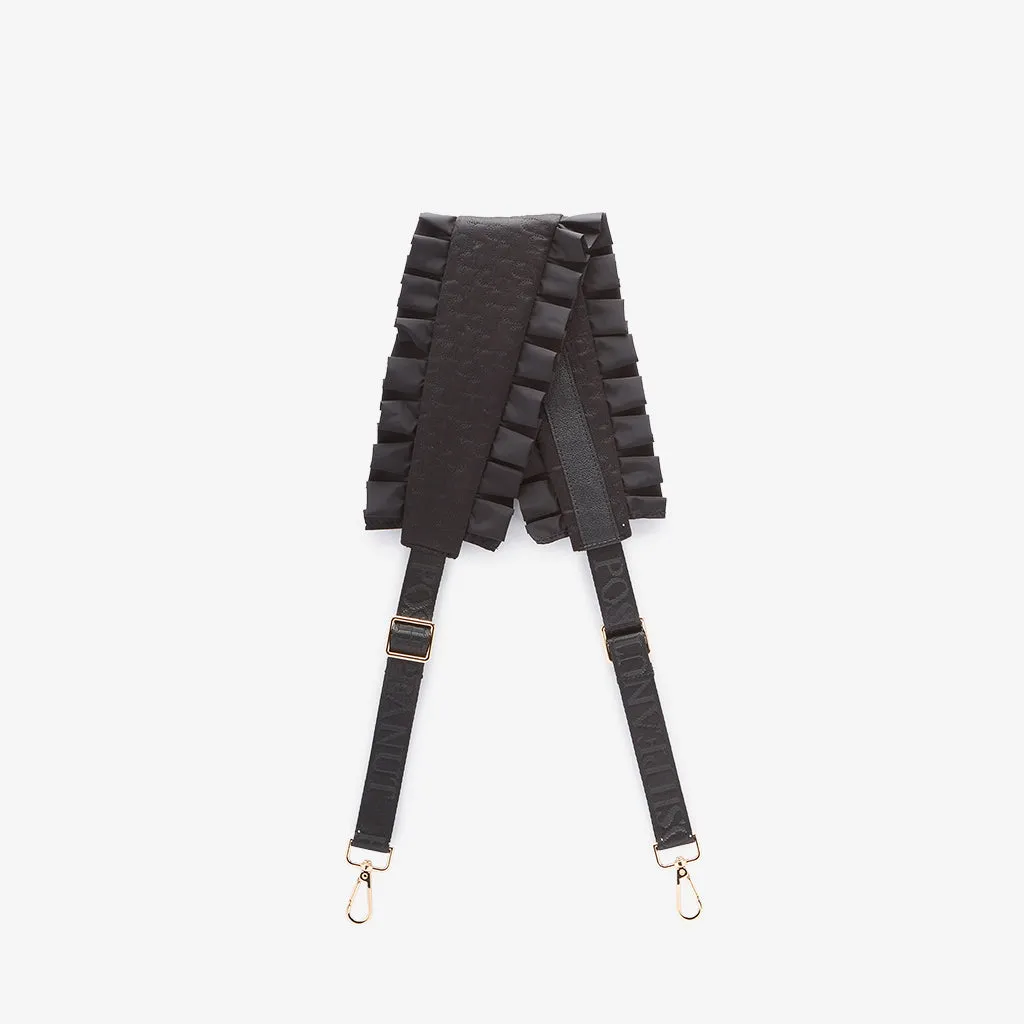 Posh Quilted Ruffled Shoulder Strap