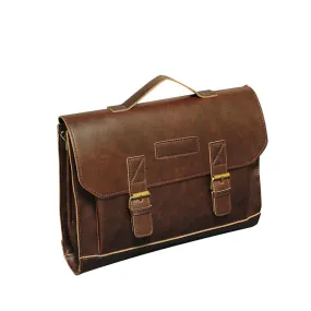 PU Leather Vintage Retro Business Work Men Briefcase Messenger Courier Satchel Bag Laptop Handbag Tote Bag Single-shoulder Bag