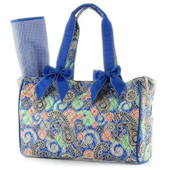 QNP2703 Quilted Paisley Diaper Bag