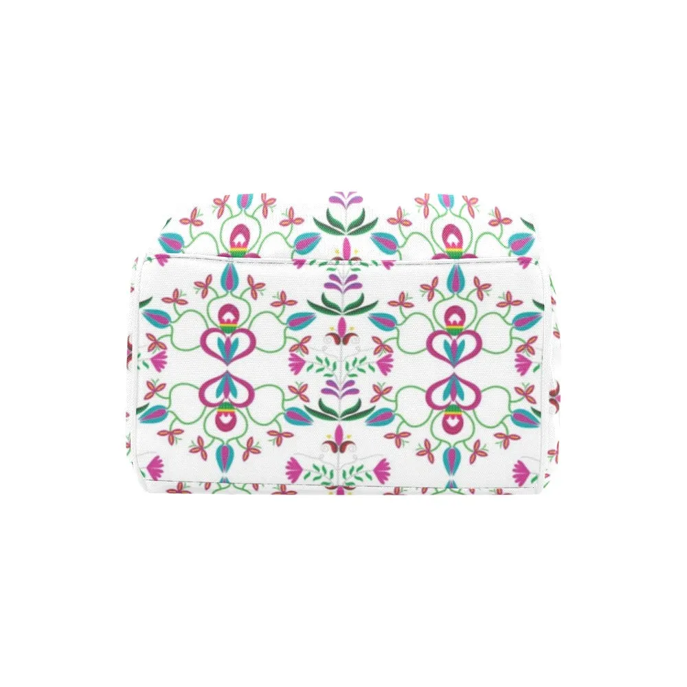 Quilled Divine White Multi-Function Diaper Backpack/Diaper Bag