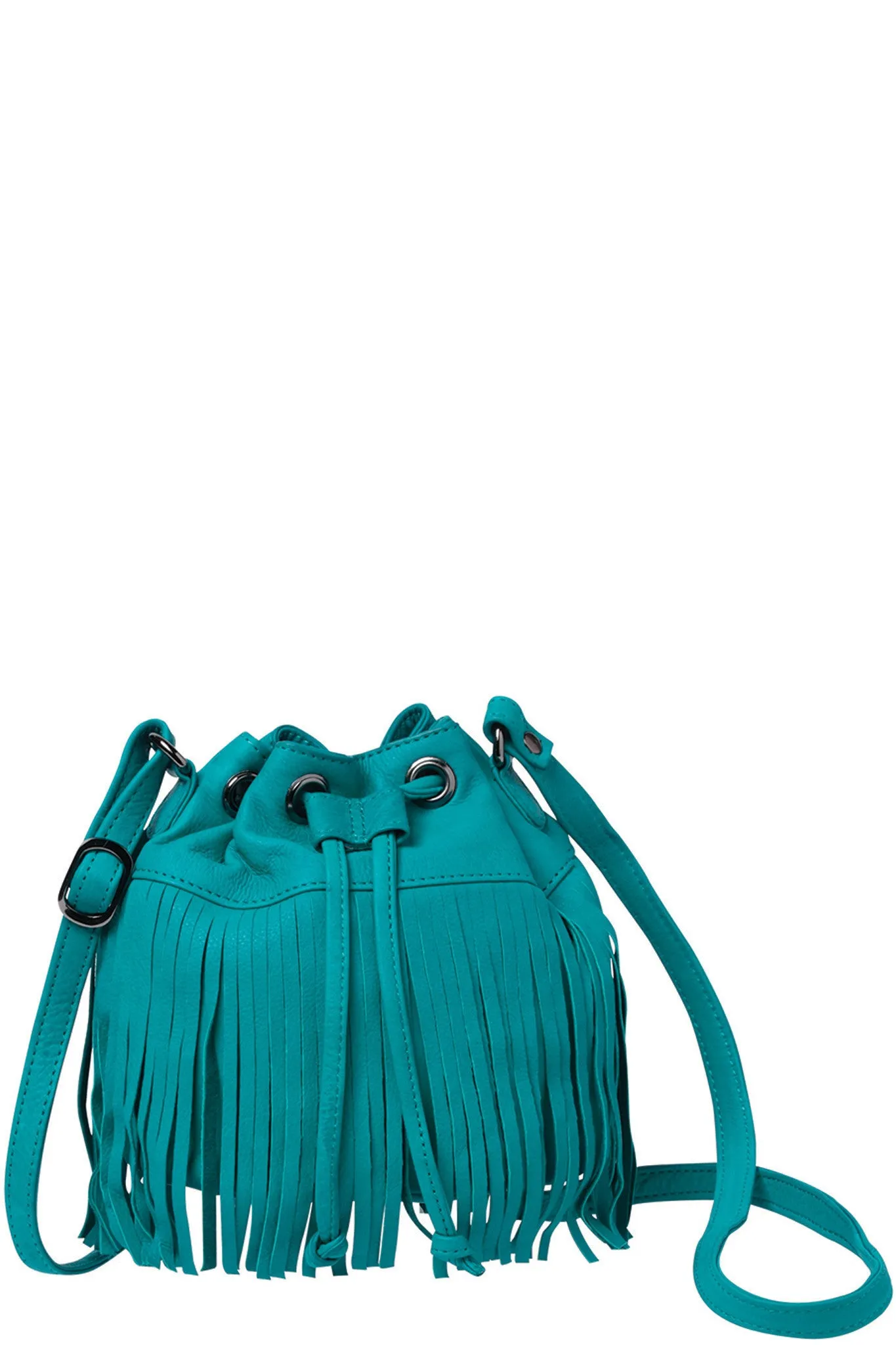 RUBY LEATHER DRAWSTRING BAG
