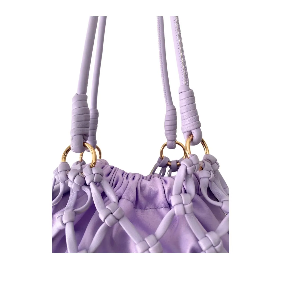 Satin String Buck Bag Lilac