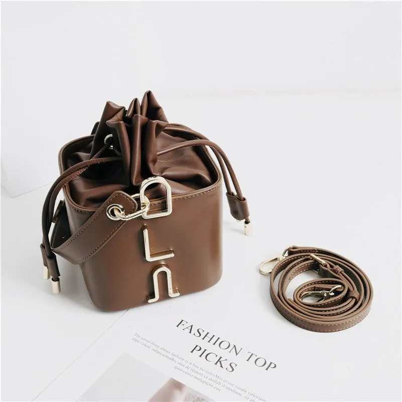 Small Leather Bucket Bag