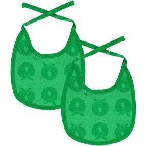 Småfolk Green 2 Pak Lille Bib Med Æbler