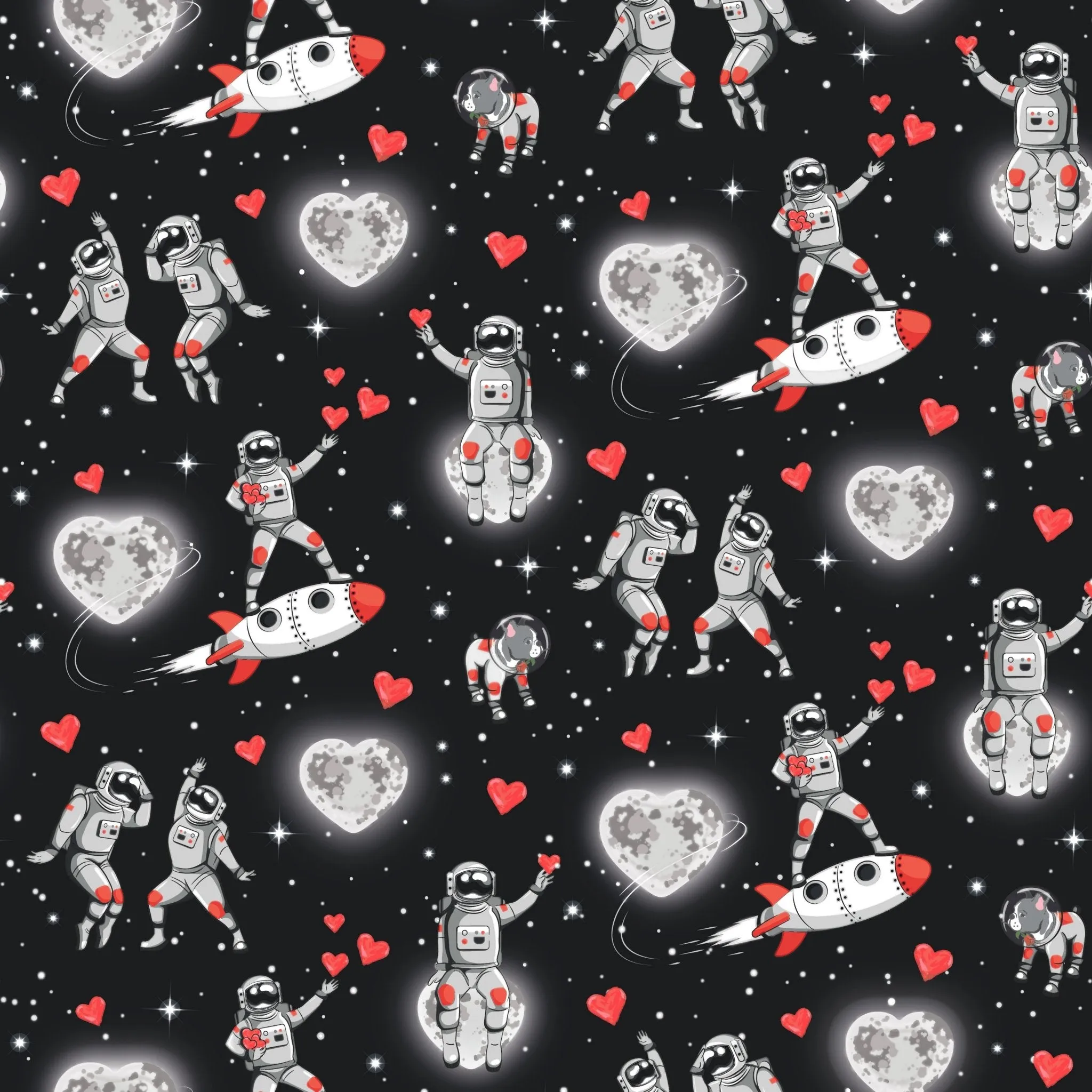 Space Hearts Convertible Footie (NB-3T)