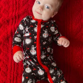 Space Hearts Convertible Footie (NB-3T)