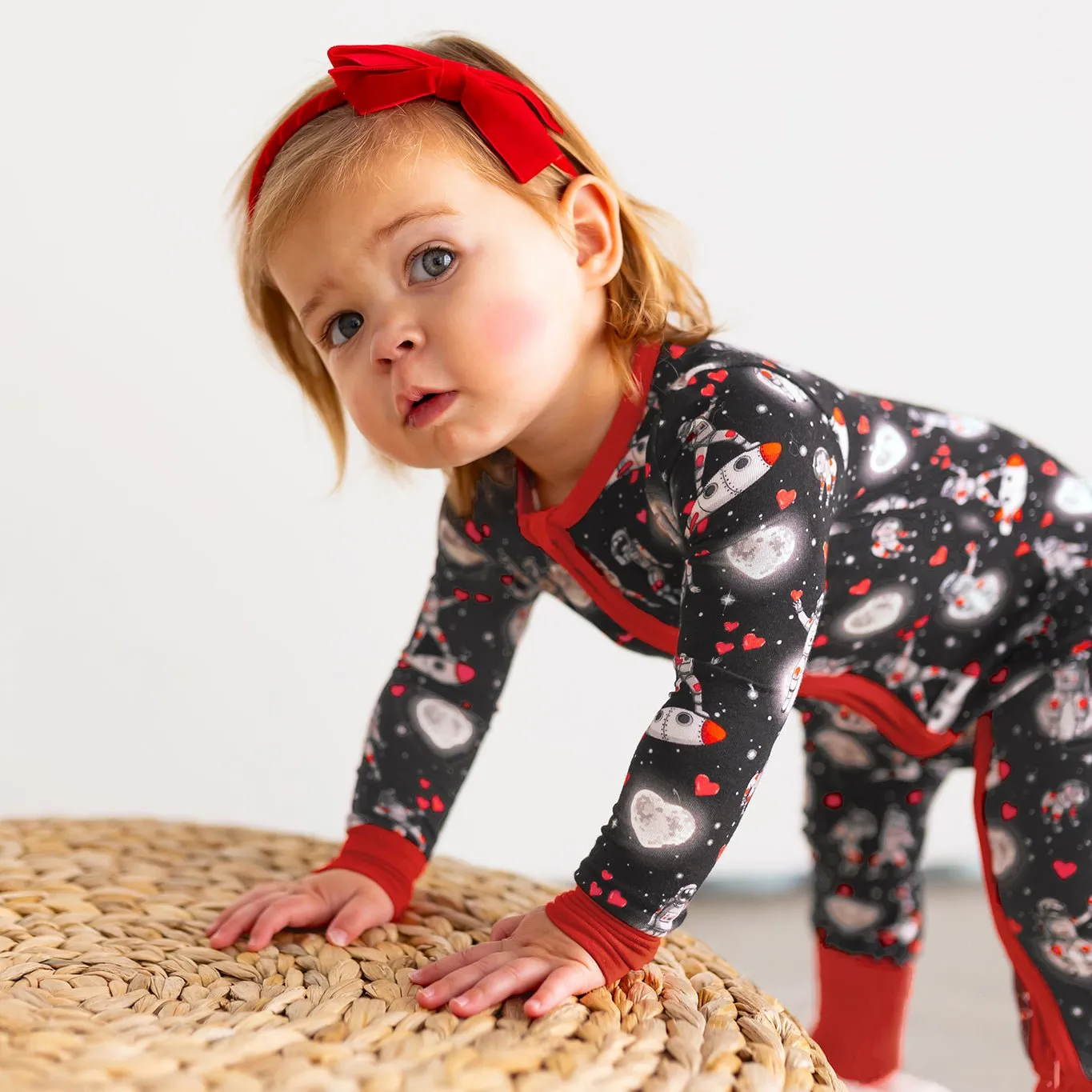 Space Hearts Convertible Footie (NB-3T)