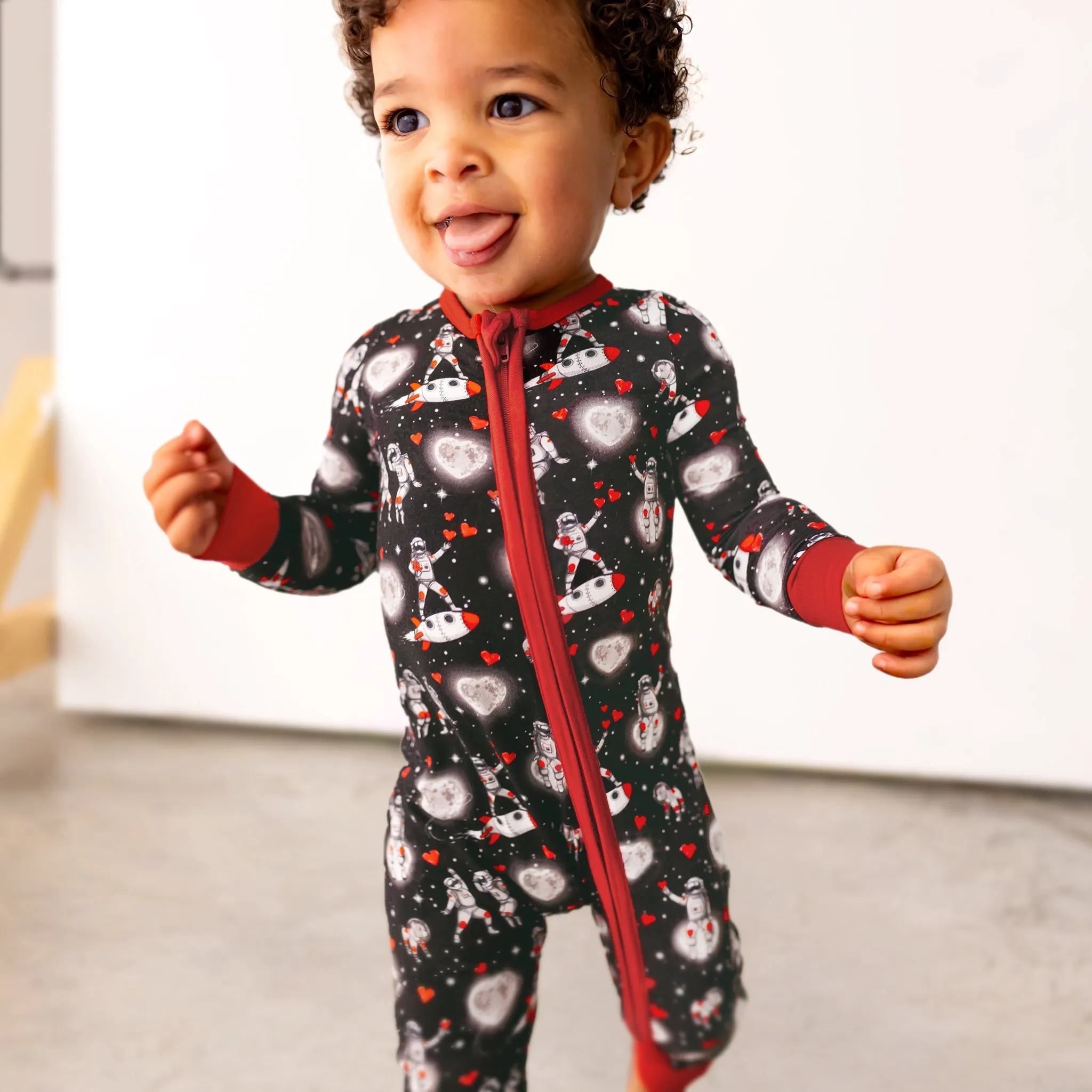 Space Hearts Convertible Footie (NB-3T)