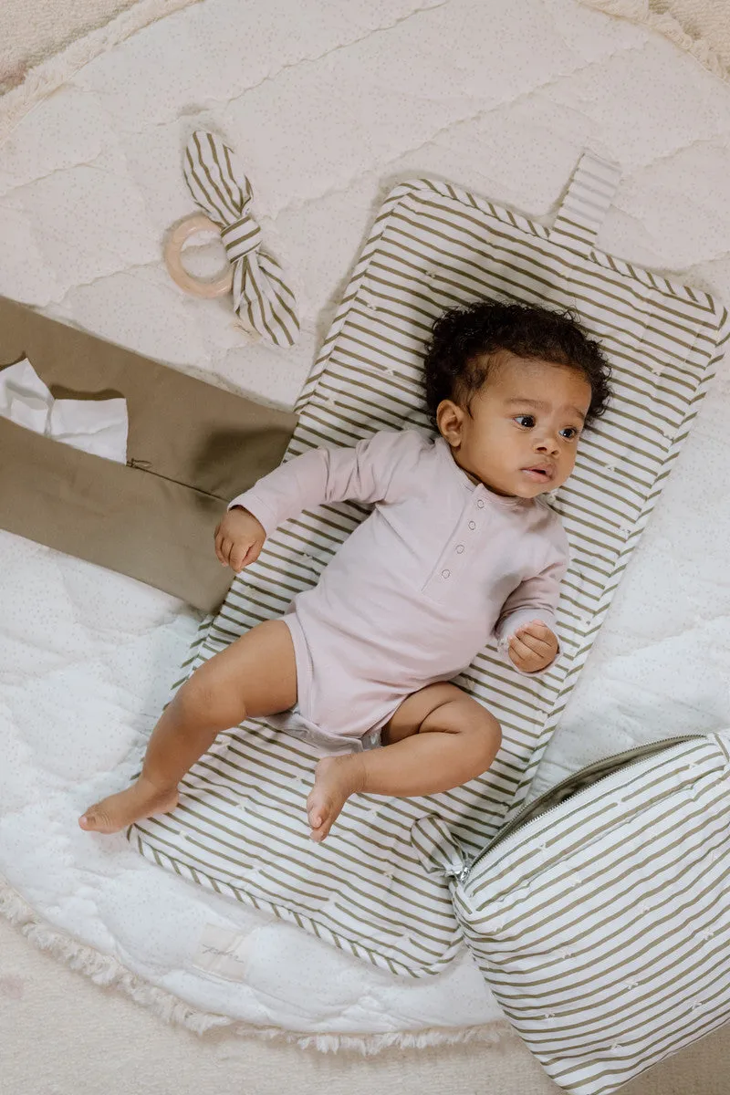 Striped On the Go Portable Changing Pad