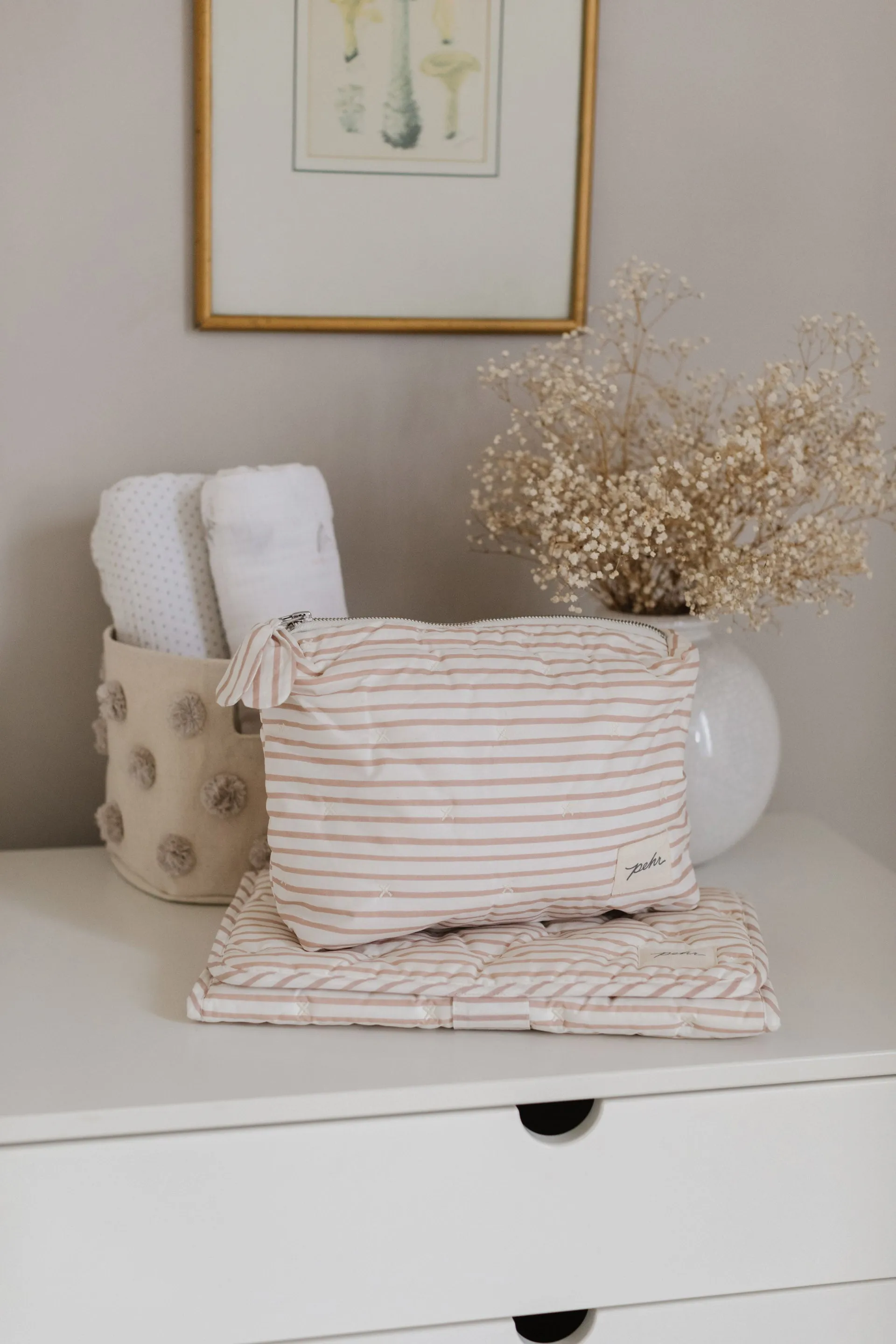 Striped On the Go Portable Changing Pad