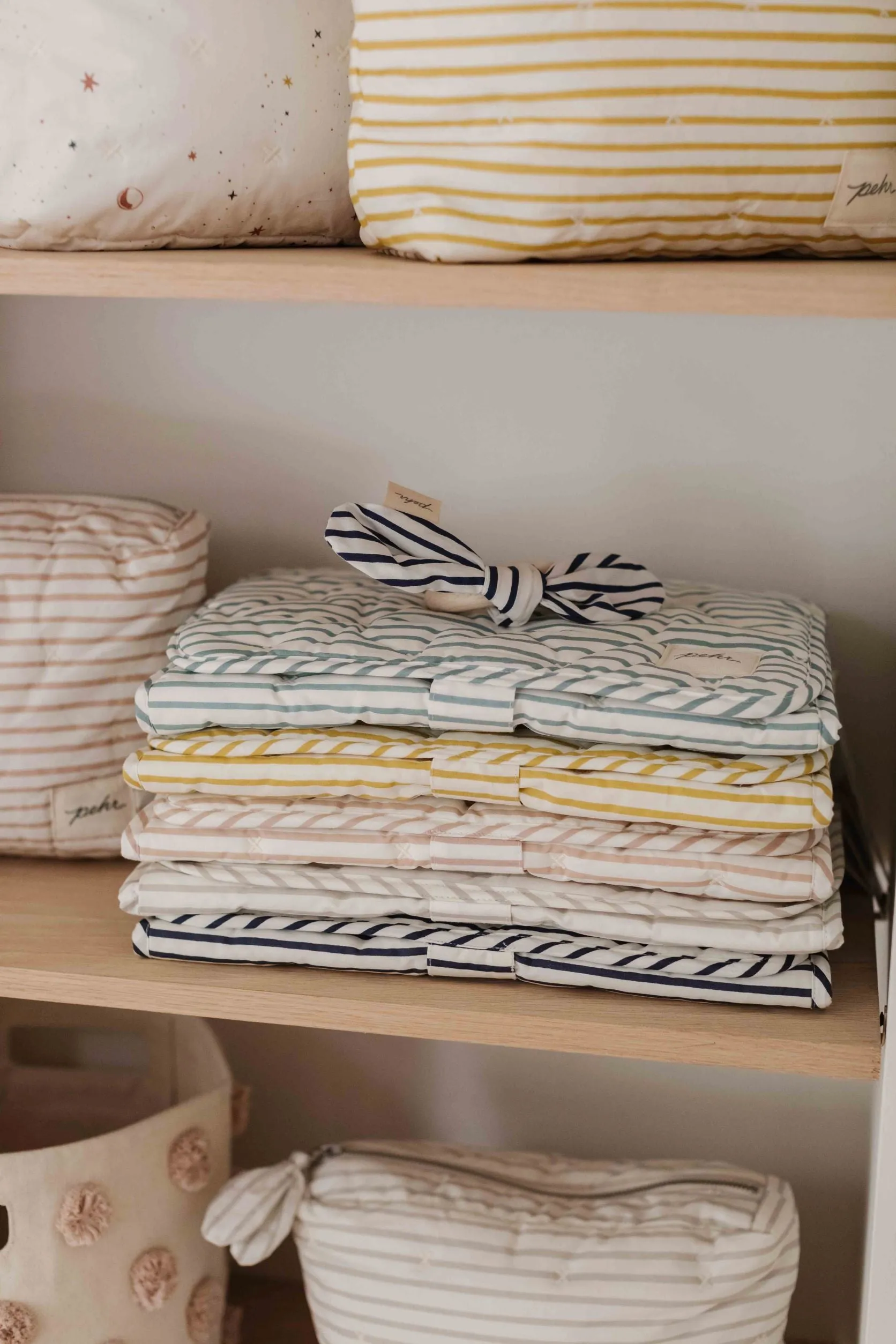 Striped On the Go Portable Changing Pad