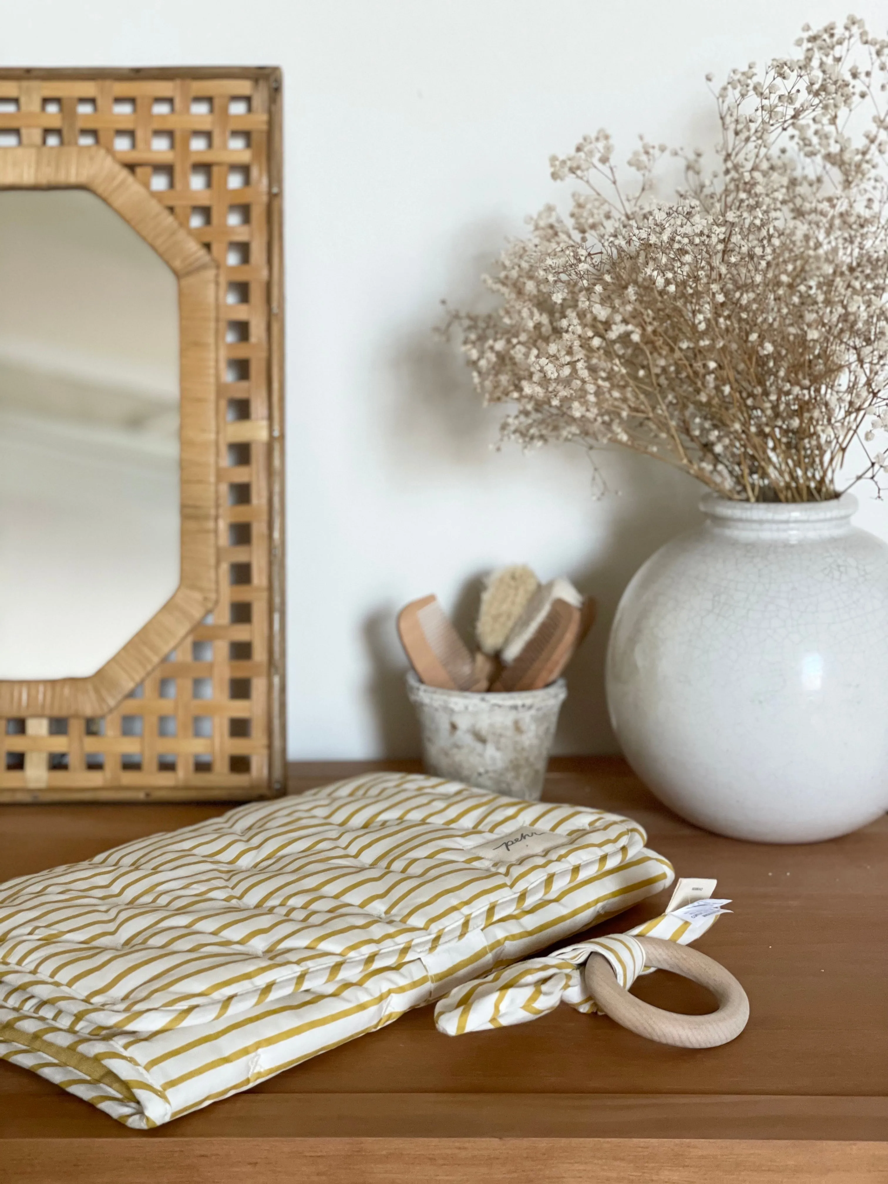Striped On the Go Portable Changing Pad