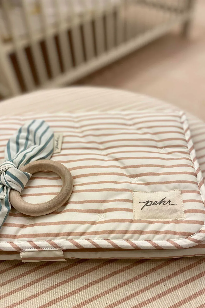 Striped On the Go Portable Changing Pad