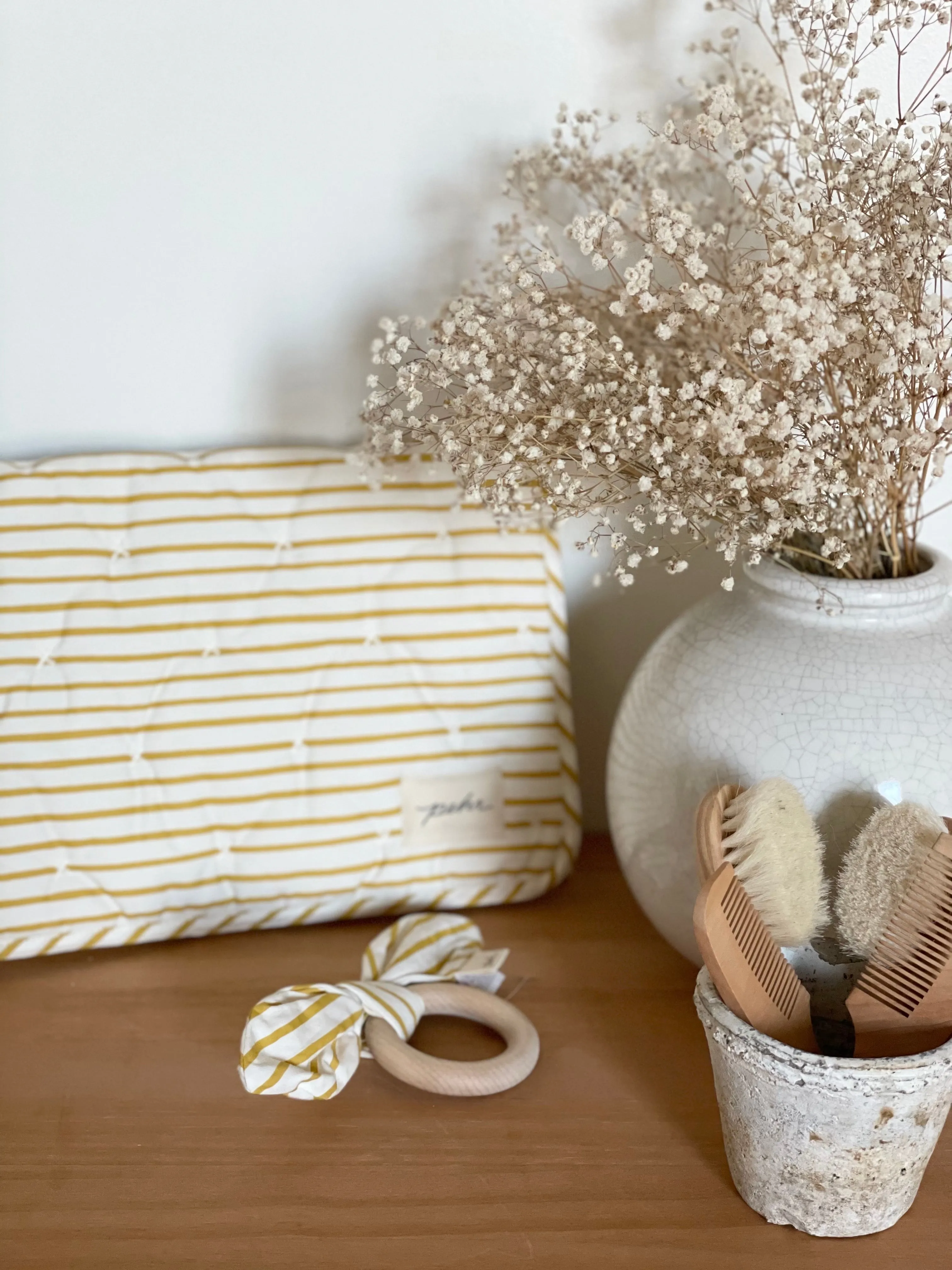 Striped On the Go Portable Changing Pad