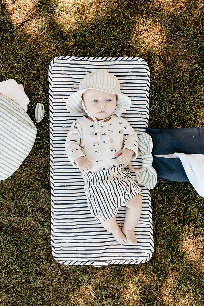 Striped On the Go Portable Changing Pad