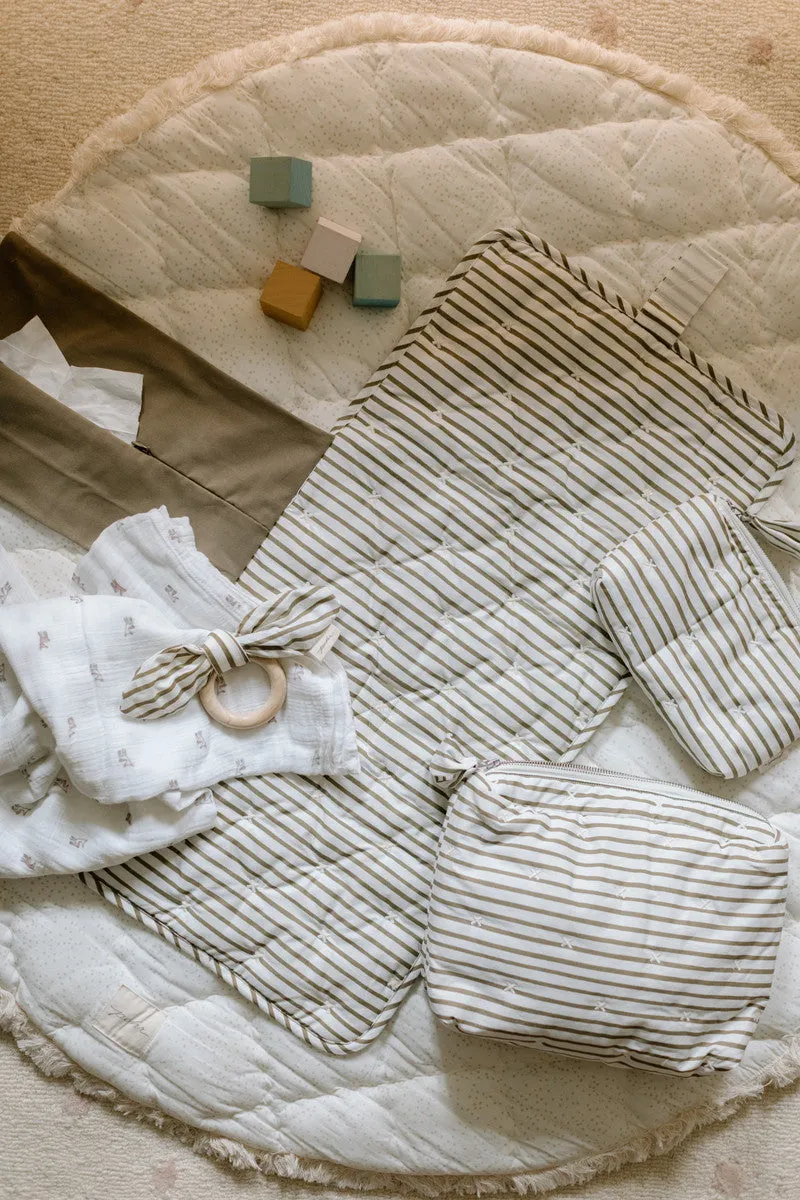 Striped On the Go Portable Changing Pad