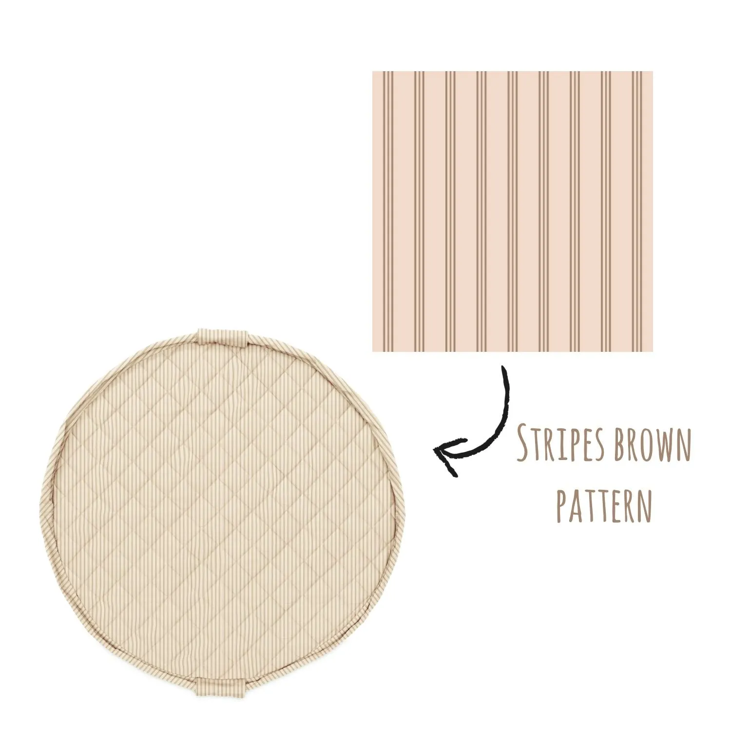 Stripes Brown organic babymat