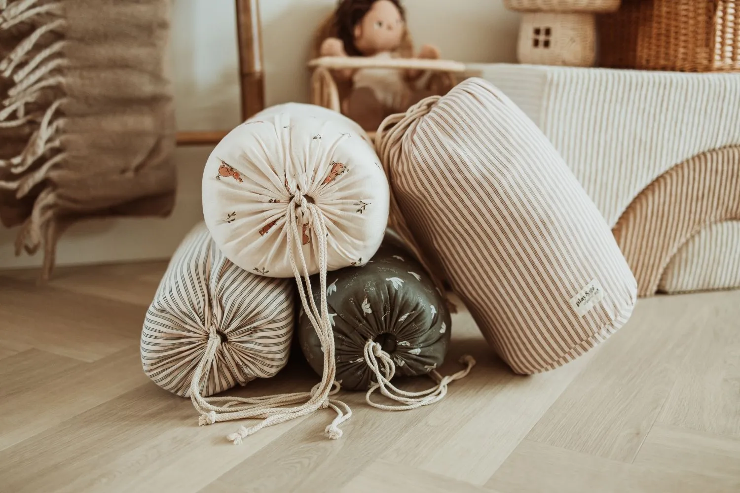 Stripes Brown organic babymat