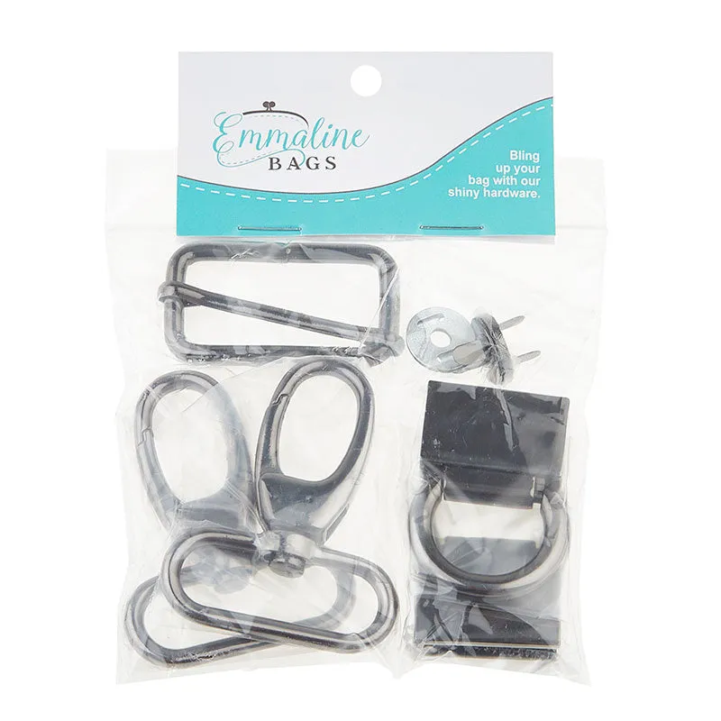 The Double Flip Shoulder Bag Hardware Kit - Gunmetal