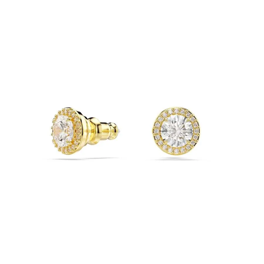 Una Angelic Gold-tone Plated  Round Cut Stud Earrings 5686637