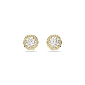 Una Angelic Gold-tone Plated  Round Cut Stud Earrings 5686637