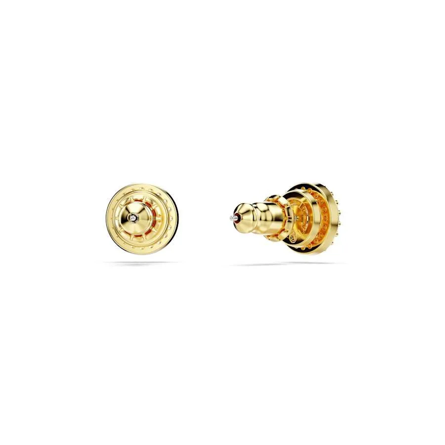 Una Angelic Gold-tone Plated  Round Cut Stud Earrings 5686637