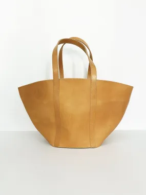 VEGETABLE TANNED LEATHER BASKET