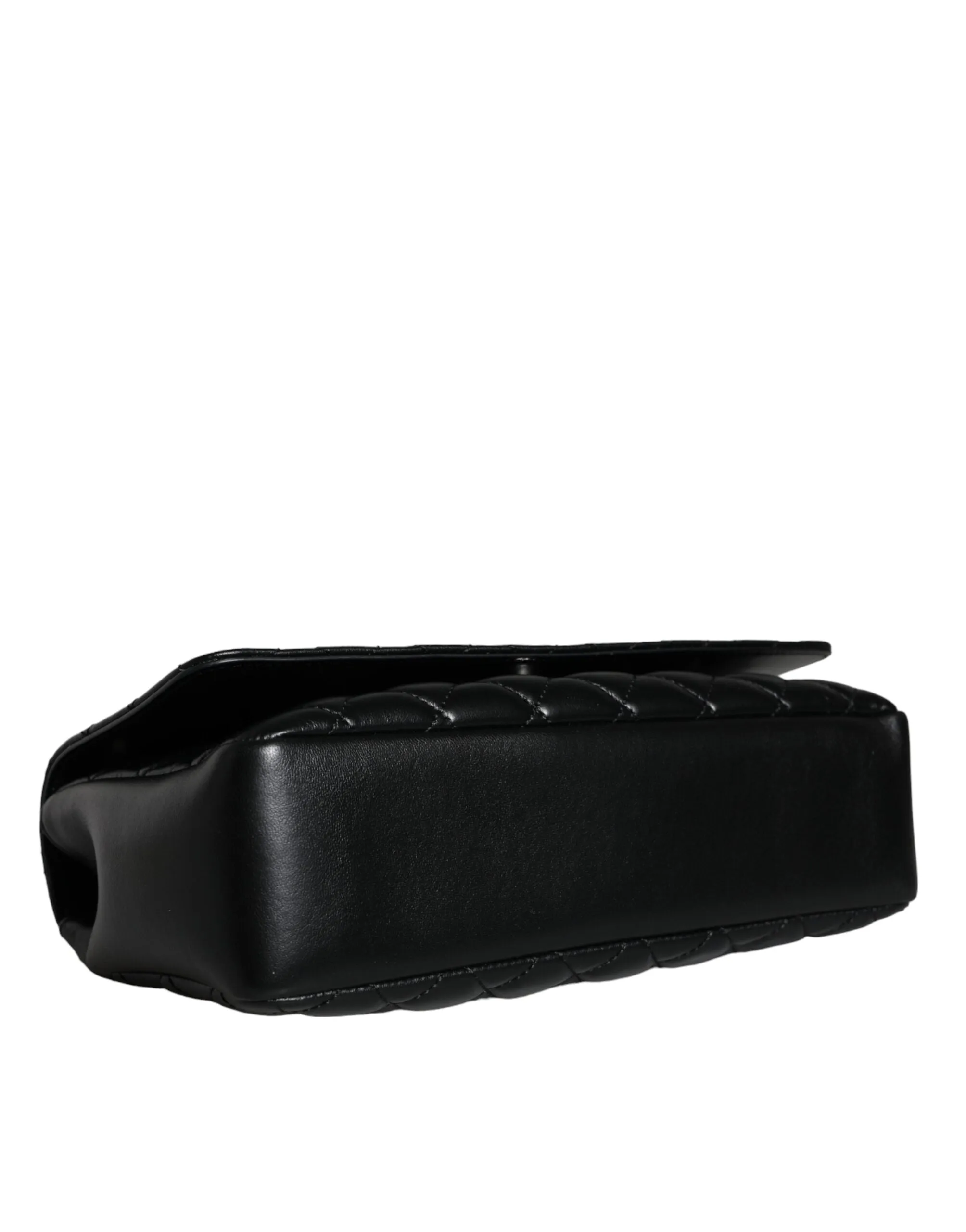 Versace Black Quilted Lambskin Leather Crossbody Bag