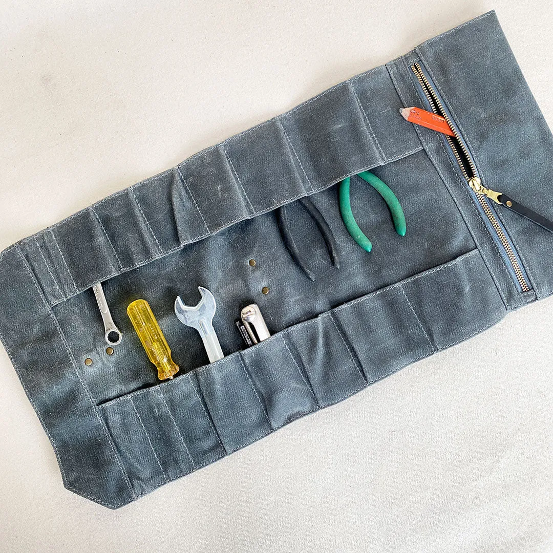 Waxed Canvas Tool Roll #101