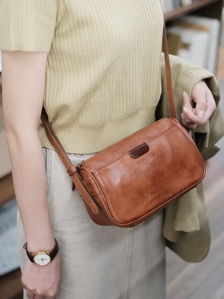 Womens Small Leather Shoulder Bag Genuine Leather Crossbody Bags