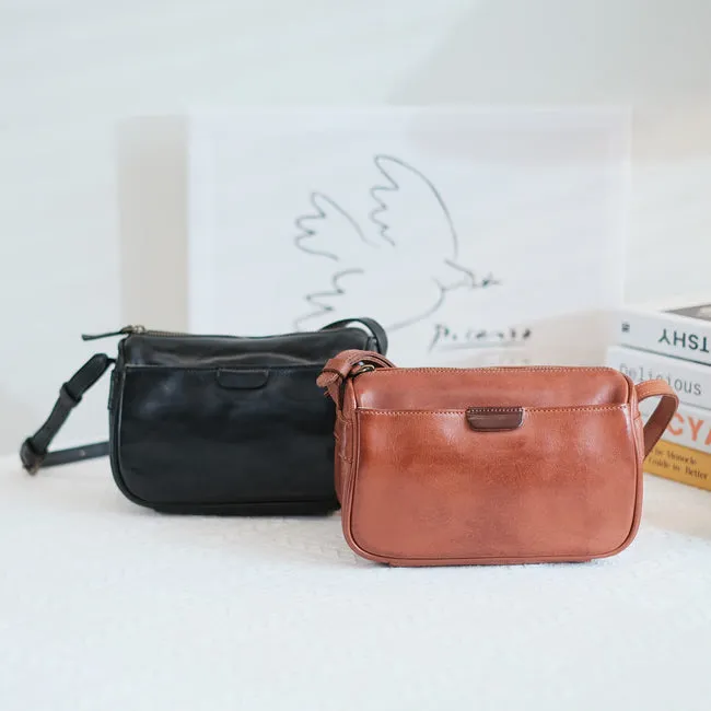 Womens Small Leather Shoulder Bag Genuine Leather Crossbody Bags