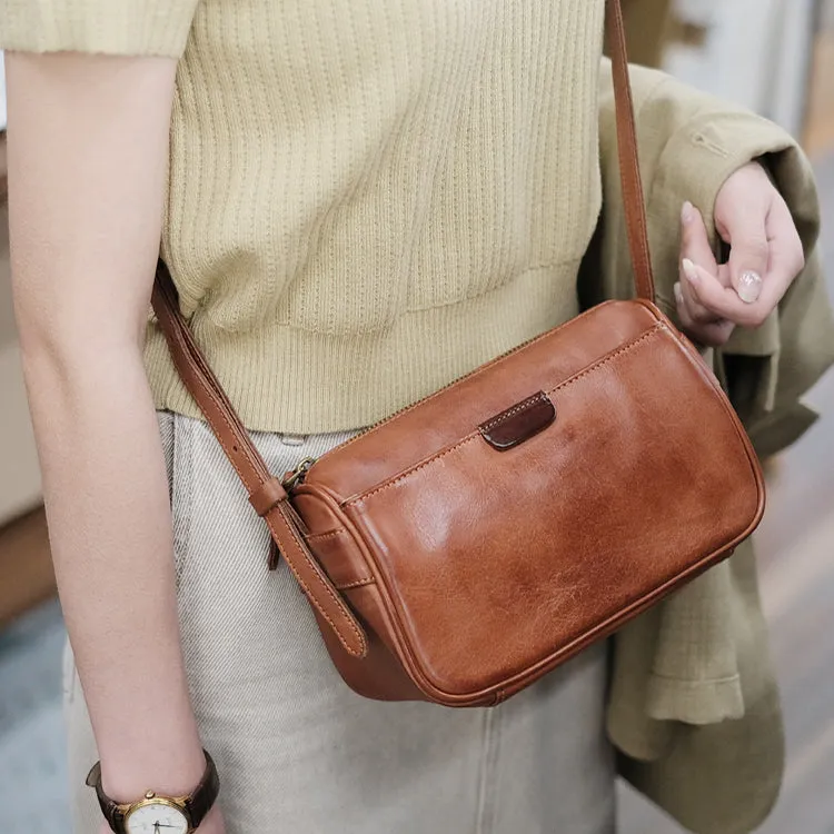 Womens Small Leather Shoulder Bag Genuine Leather Crossbody Bags