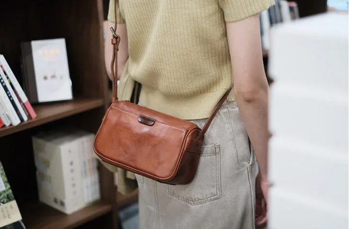 Womens Small Leather Shoulder Bag Genuine Leather Crossbody Bags