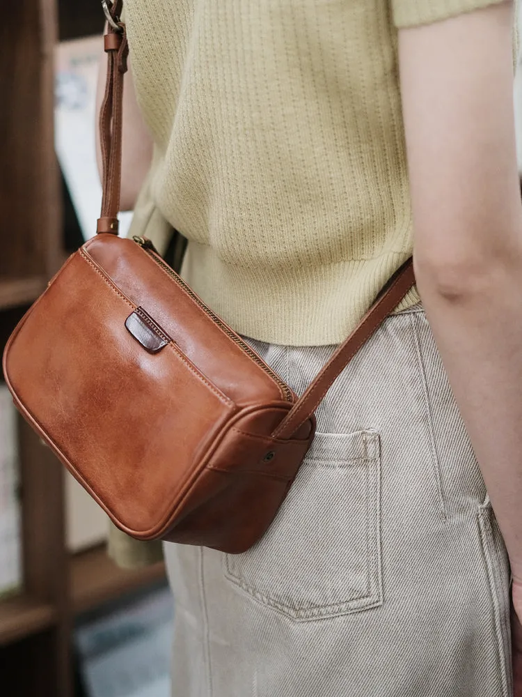 Womens Small Leather Shoulder Bag Genuine Leather Crossbody Bags