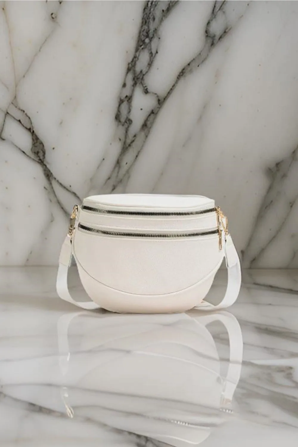 Women's Zenana Vegan Leather Multi Pocket Crossbody Bag